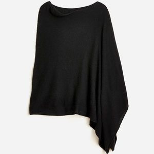 J crew cashmere wool poncho black